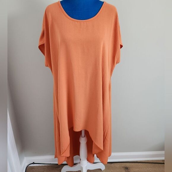 cha cha vinte Tops - WOMEN'S TUNIKA LONG, DARK-CORAL COLOR SIZE L PERFECT CONDITION.